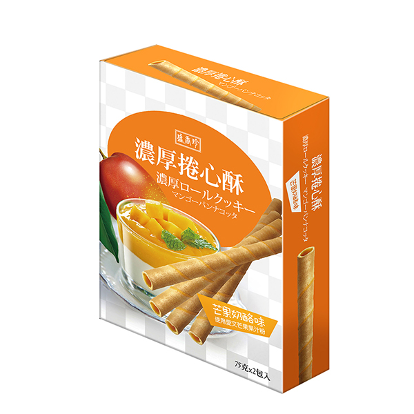 盛香珍 浓厚卷心酥150gx10盒(箱)(芒果奶酪/草莓奶酪2