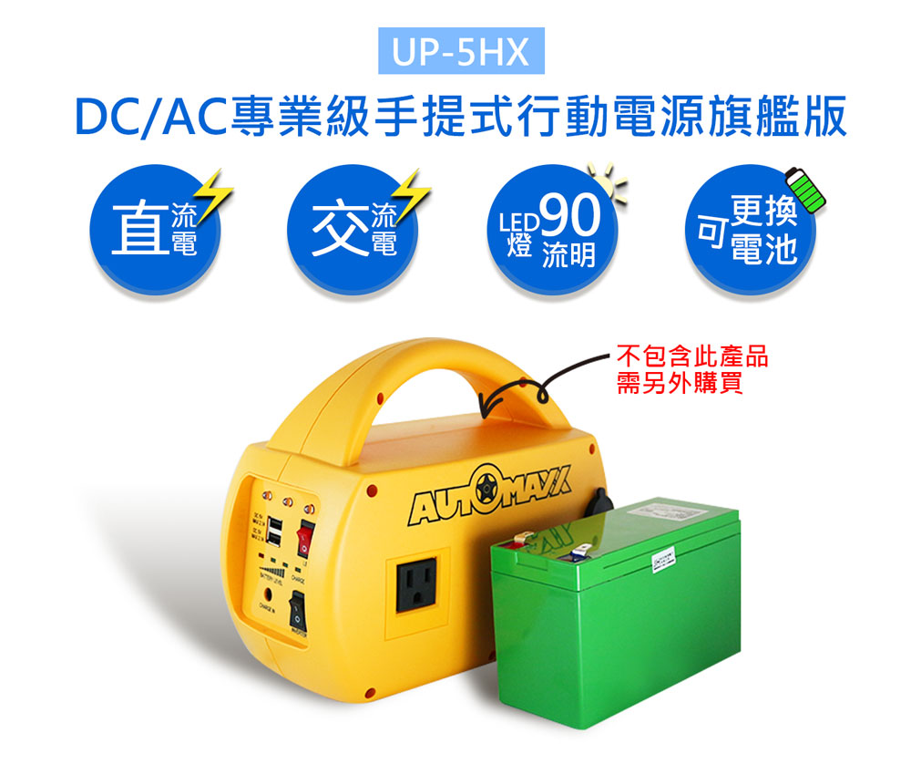 AUTOMAXX★UP-5HZ　專業級手提式行動電源旗艦版 專用電池　產品特點圖