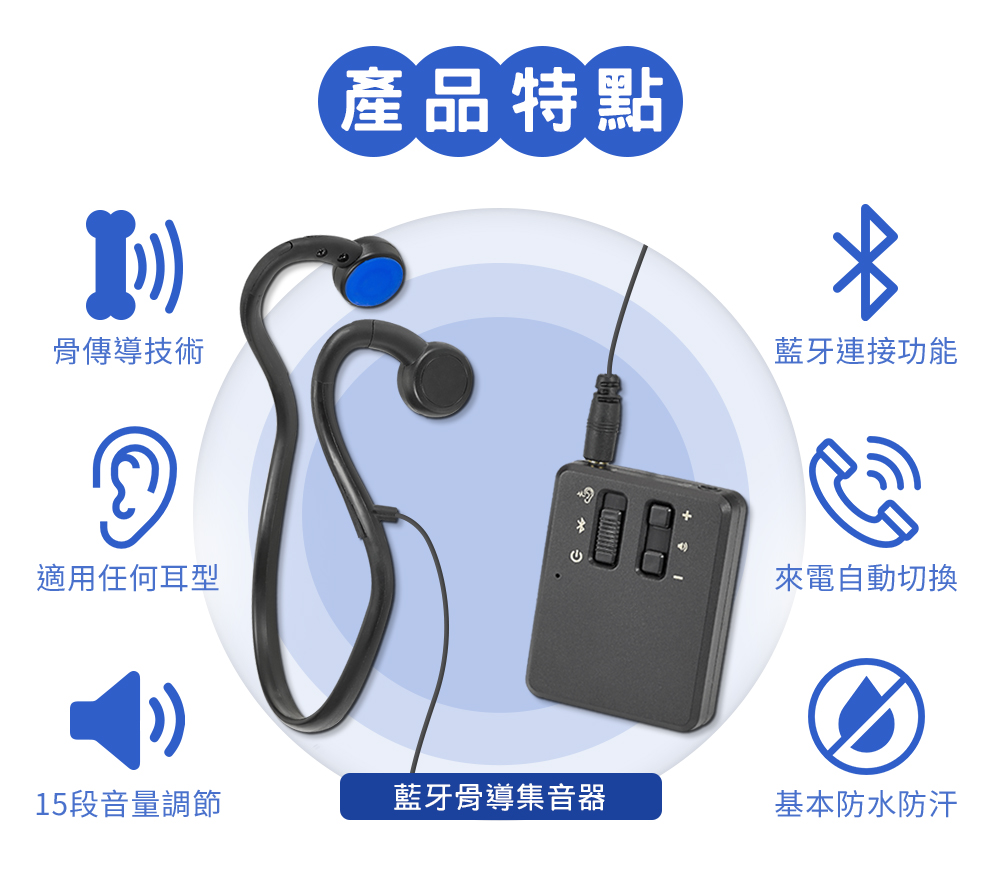 元健大和 日本耳寶 MIMITAKARA 6K44 藍牙骨導集音器 x 6K33 無線藍牙麥克風發射器