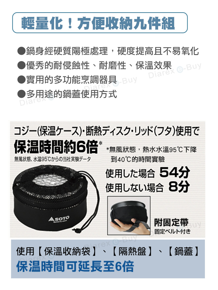 SOTO 戶外鍋具9件組SOD-501