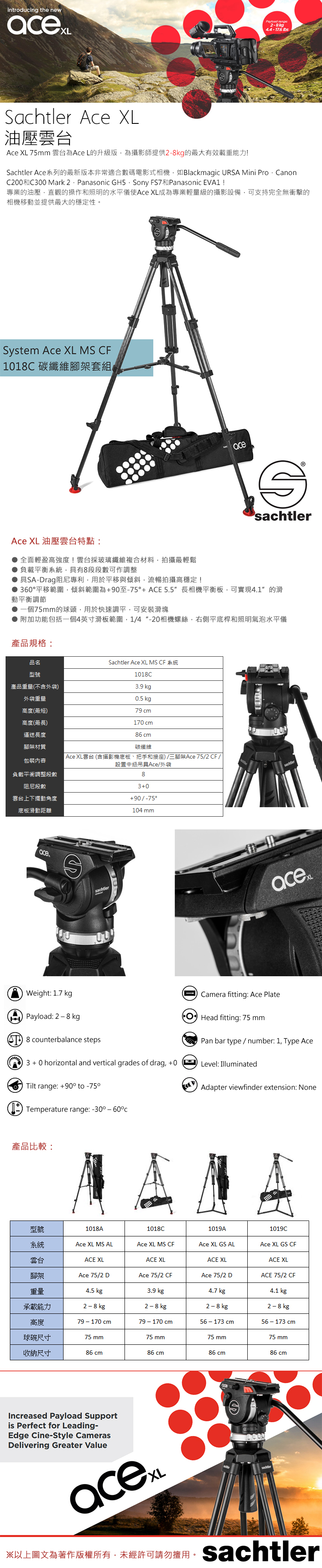 Sachtler C Ace Xl Ms Cf Kg