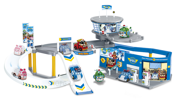 Robocar Poli Police Department Theme Set With 2 Robocar Characters