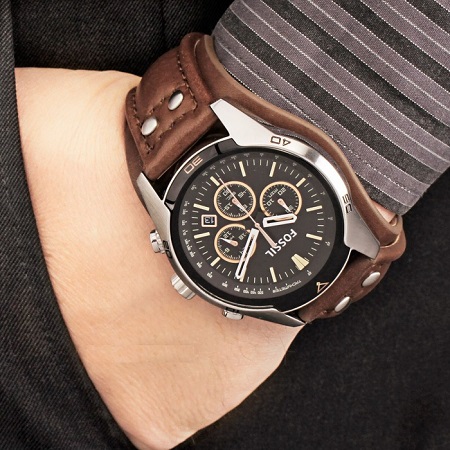 Fossil CH2891 Coachman Chronograph Leather Watch Brown | 11street ...