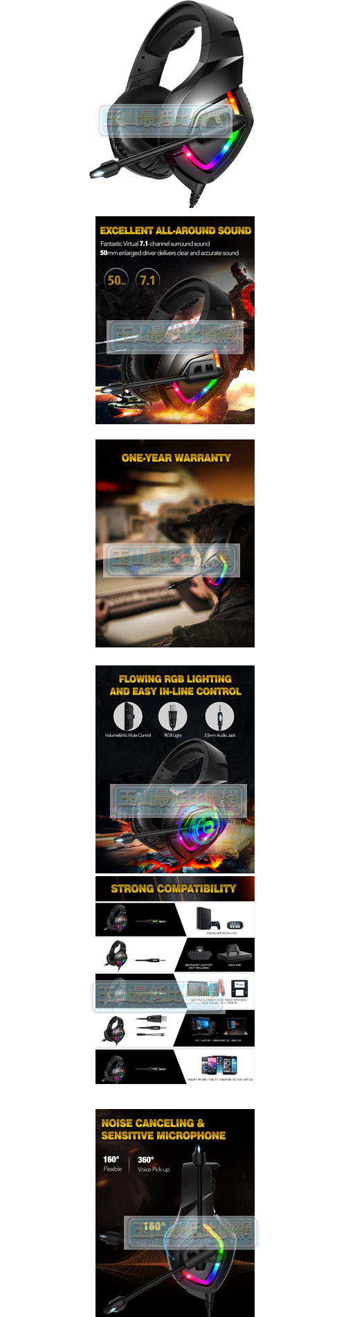 runmus gaming headset for ps4