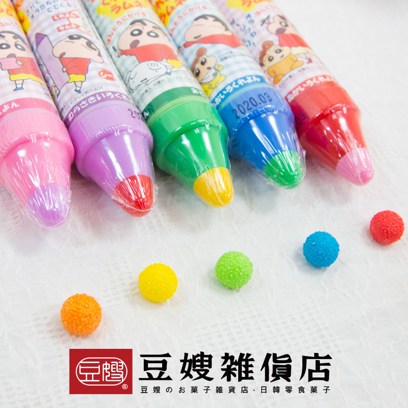 【豆嫂】日本零食 Orion 蠟筆小新鉛筆造型糖果(顏色隨機出貨)