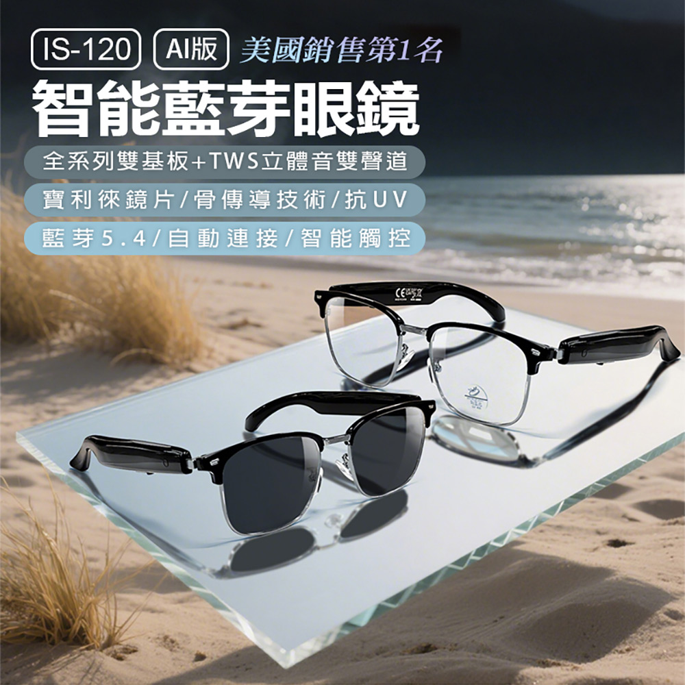 IS-120 AI版 智能藍牙眼鏡