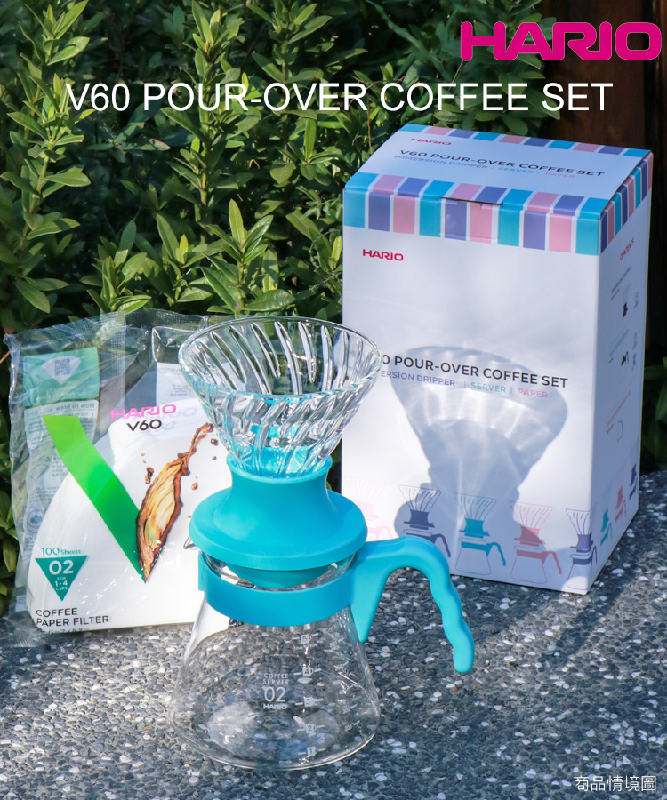 HARI OVER COFFEE SET POUR-OVER COFFEE SETHARIO  V60O POUR-OVER COFFEE SETERSION DRIPPER SERVER 100 02COFFEEPAPER FILTERCOFFEESERVER02商品情境圖