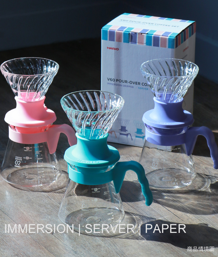 02HARIOV60 POUROVER IMMERSION DRIPPERSERVER-02 IMMERSION SERVER PAPER商品情境圖