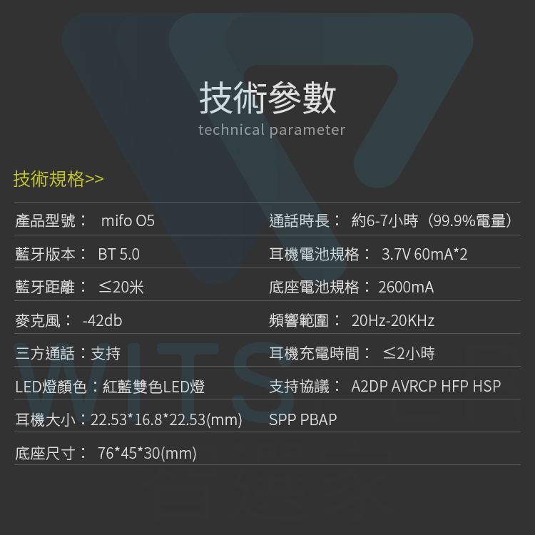 Mifo-O5真無線藍牙耳機標準版