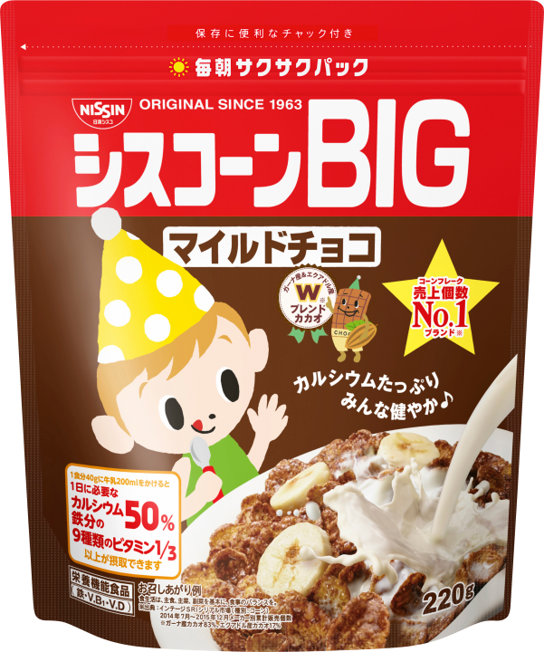 【豆嫂】日本零食 NISSIN 袋裝日清早餐營養麥片BIG(原味/糖霜/可可)