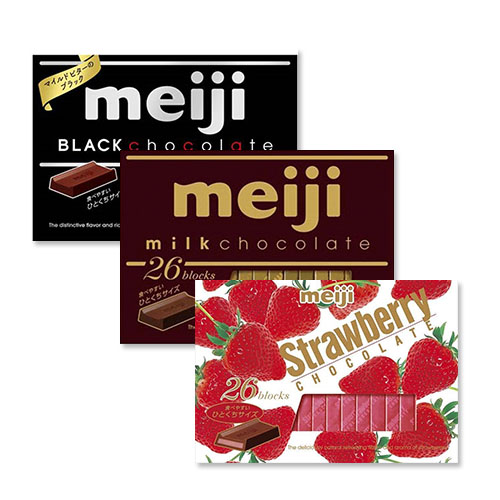 【豆嫂】日本零食 meiji 明治盒裝26枚(草莓/牛奶/巧克力)