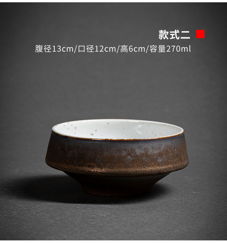 日式抹茶碗茶筅茶碗復古點茶用碗陶瓷大號茶碗鎏金茶具碗茶道配件| 協貿 