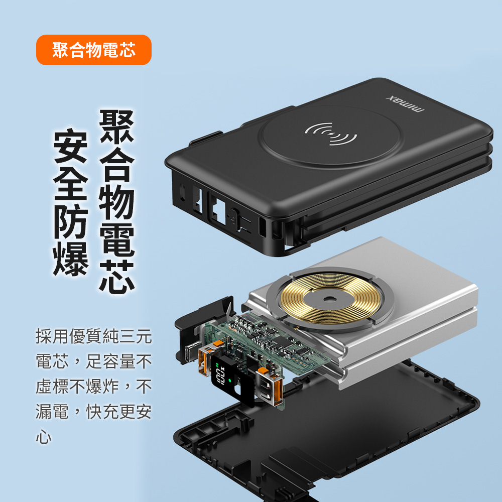 聚合物電芯採用優質純三元電芯,足容量不標不爆炸,不漏電,快充更安(()