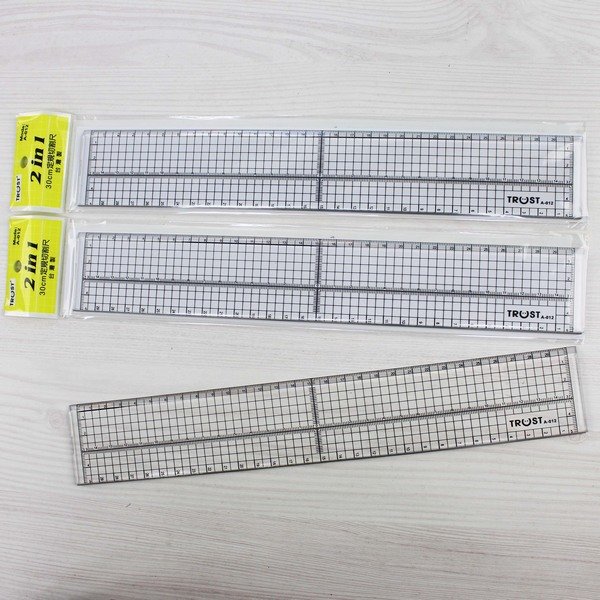 Trust 信億30cm定規切割尺a 012 一盒12支入 定50 壓克力直尺2in1鐵邊尺mit製 旻泉精品批發網 Rakuten樂天市場