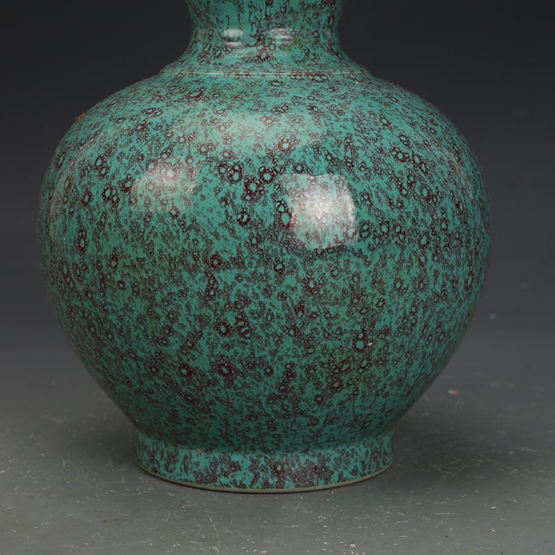 大清乾隆爐鈞釉葫蘆瓶古董古玩收藏真品中國風花瓶老物件瓷器擺件