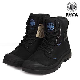 Palladium 新竹皇家 Pallabrouse 綠灰色 帆布 反折 高統 軍靴 男款 NO.B0343