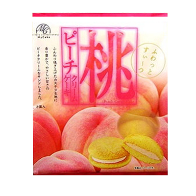 【豆嫂】日本零食 沛原 法式夾心小蛋糕-草莓/蜜桃(8入)