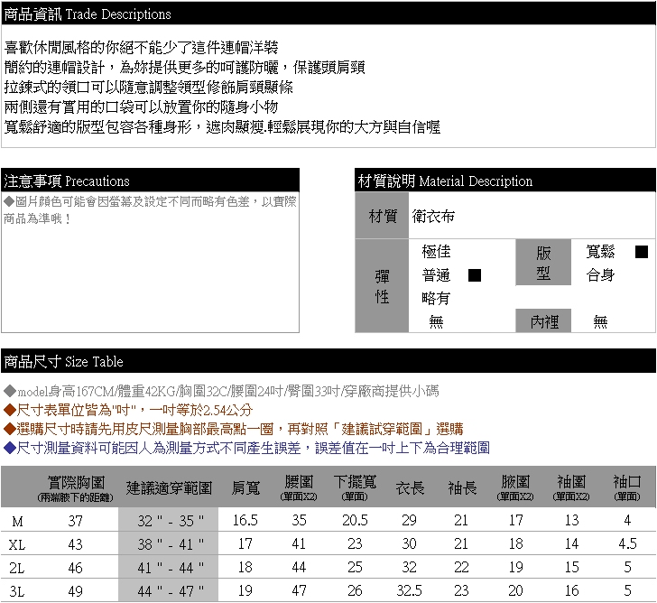 運動--休閒舒適連帽抽繩撞色織帶拉鍊口袋寬鬆修身連衣裙(黑.藍XL-3L)-A356眼圈熊中大尺碼◎