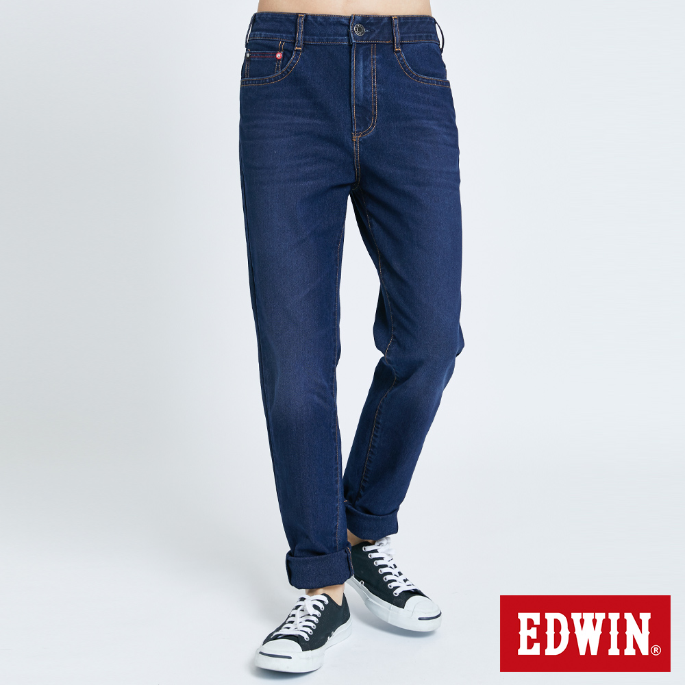 新品↘EDWIN JERSEYS 迦績EJ7 透氣錐形AB牛仔褲-男款酵洗藍