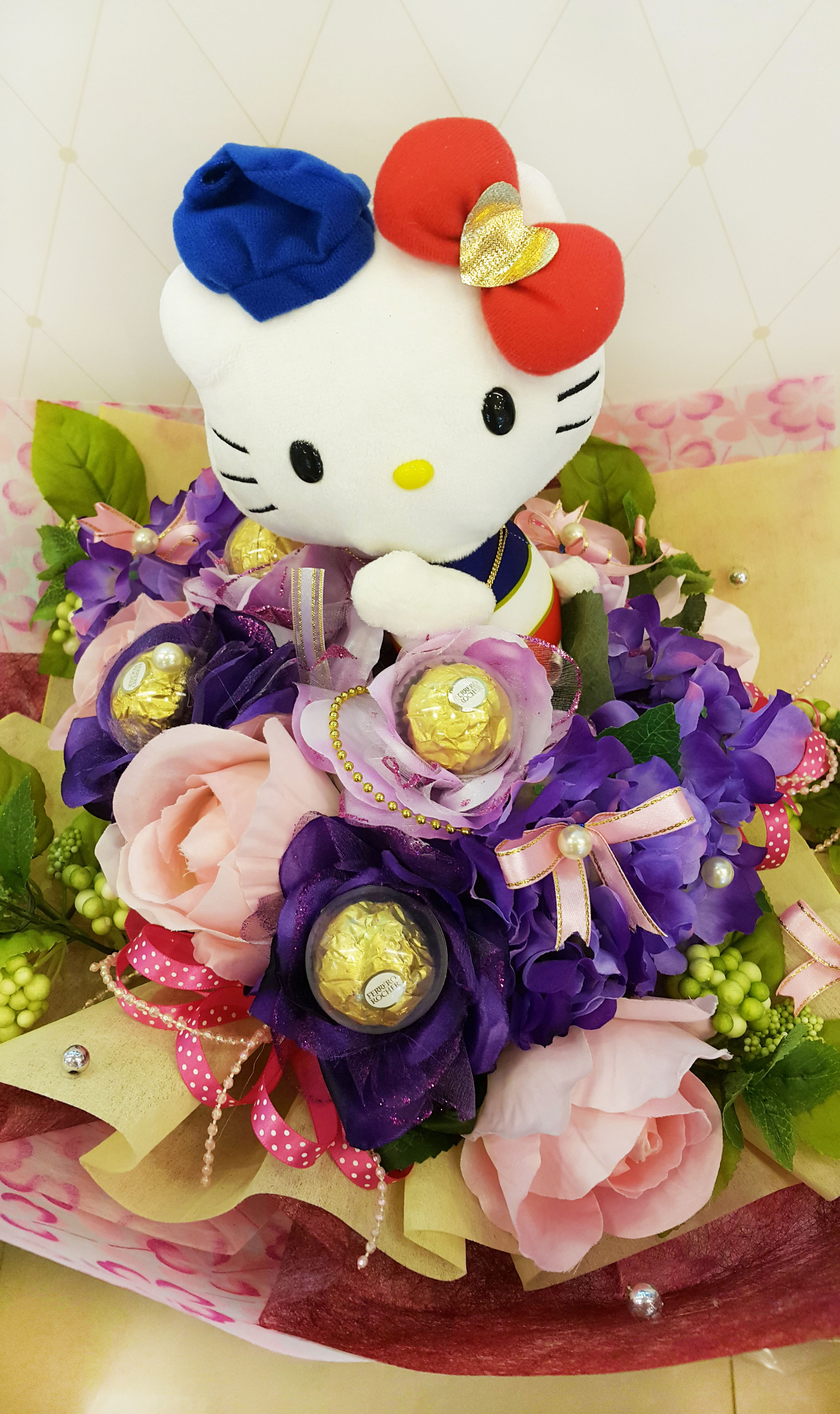 Kitty金莎捧花 凱蒂貓 情人節金莎花束 捧花 情人節禮物 送禮 捧花 節慶 婚禮小物 生日禮物 交換禮物 告白 求婚 X射線 Y999960 X射線精緻禮品