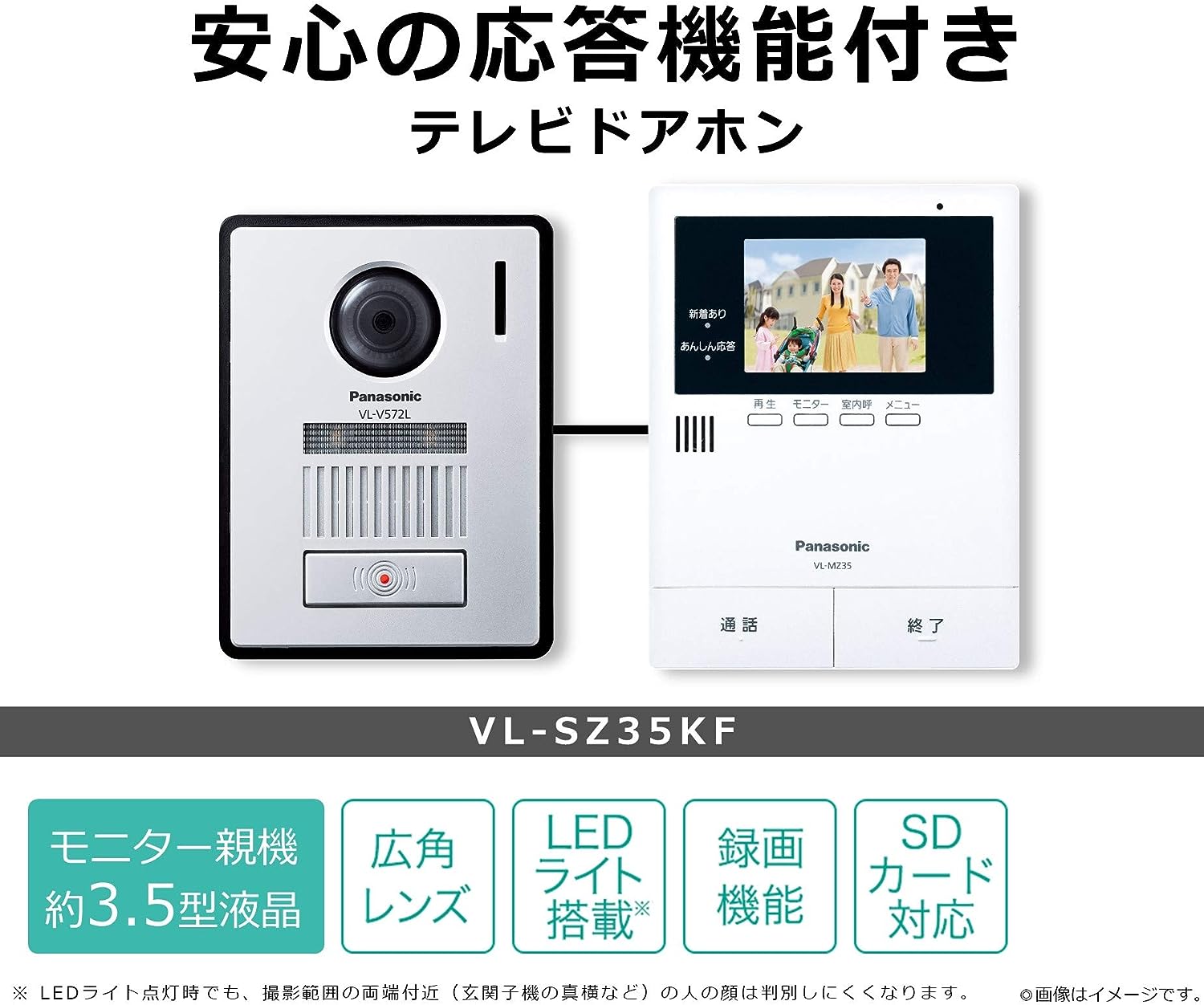 日本公司貨Panasonic 國際牌VL-SZ35KF 視訊門鈴3.5吋廣角型對講機訪客