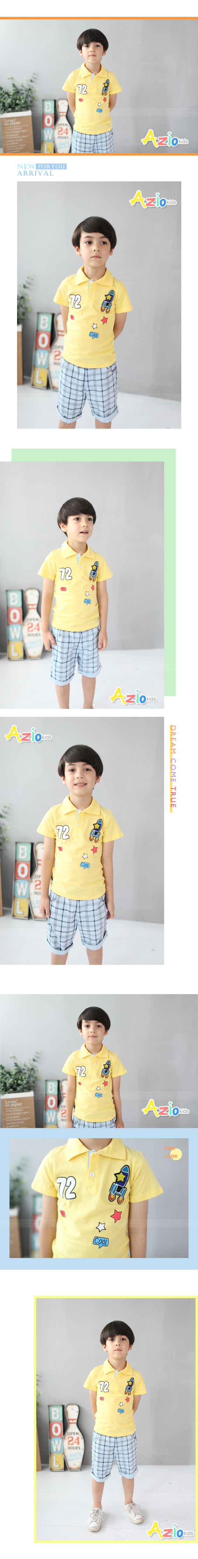 童裝 上衣 火箭星星印花短袖POLO衫(共2色)