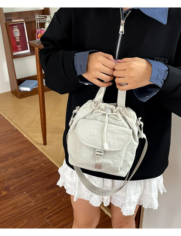 包包女新款韓國小眾秋季輕便休閒斜後背包尼龍百搭通勤單肩包手拎 包/箱/袋 錢包/小包 11