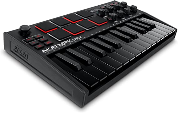 免運) 5色全新AKAI MPK mini MK3 MIDI鍵盤音樂主控鍵盤25鍵MKIII