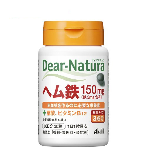 Asahi朝日 Dear-Natura 血基質加維他命2種(30粒)[第一推薦] | 日本必買 | 日本樂天熱銷