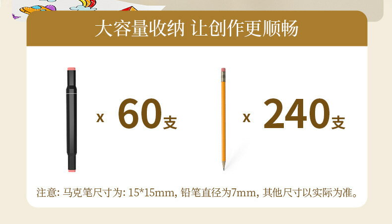 畫筆桌面收納盒大容量馬克筆斜插式筆筒辦公室多層學生文具收納盒 文具 筆盒/筆袋 4