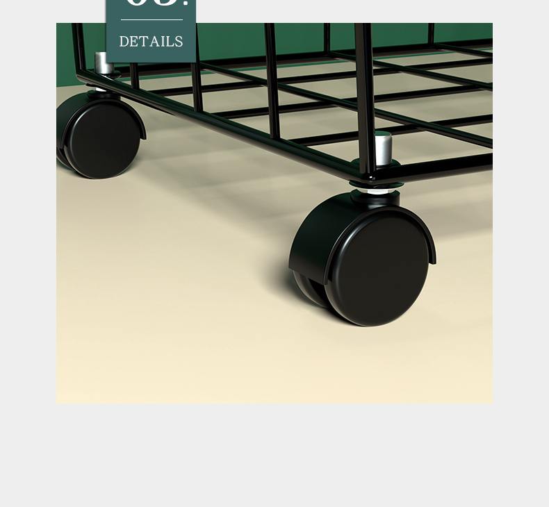 Alwaysme Rolling Wire Laundry Cart