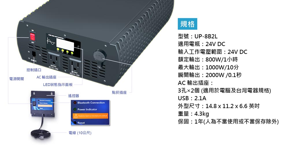 AUTOMAXX★UP-8B2L 24V1000W電源轉換器圖