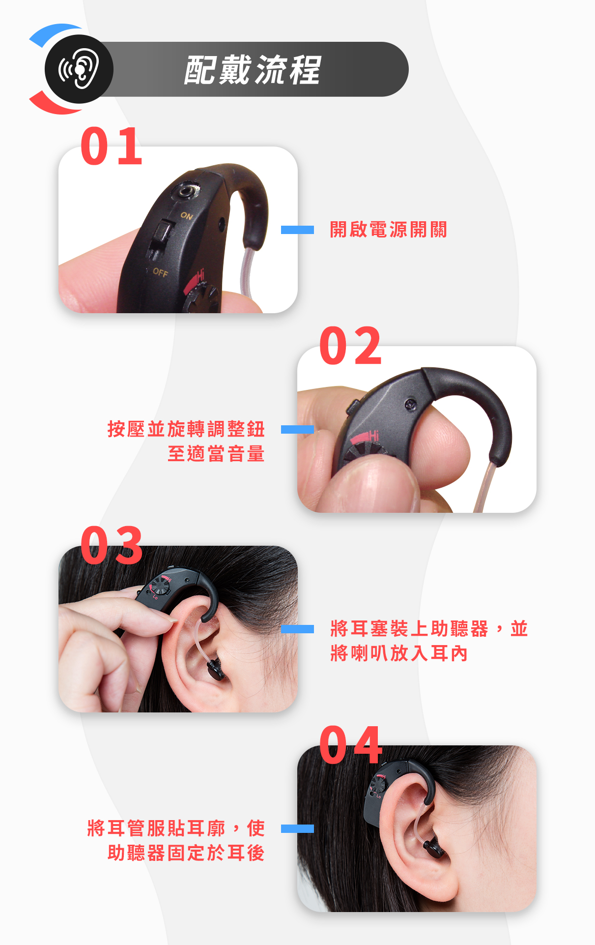 耳寶 助聽器(未滅菌)★Mimitakara 充電耳掛式雙耳款助聽器 6ETS