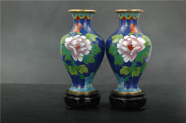 2458 七宝焼　景泰藍　琺瑯　花瓶 2458 七宝焼景泰藍琺瑯花瓶