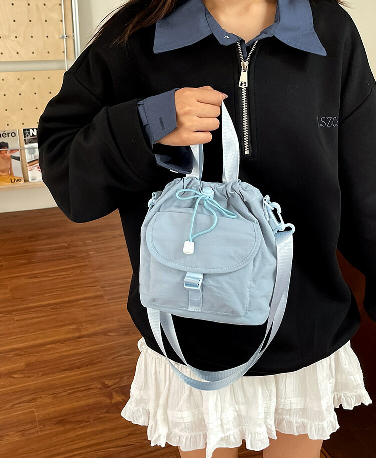包包女新款韓國小眾秋季輕便休閒斜後背包尼龍百搭通勤單肩包手拎 包/箱/袋 錢包/小包 7