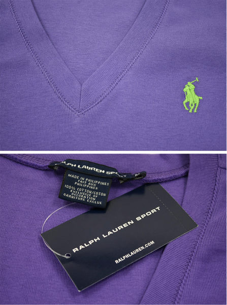 美国百分百【全新真品】ralph lauren sport 女生 大v领 小马 弹性
