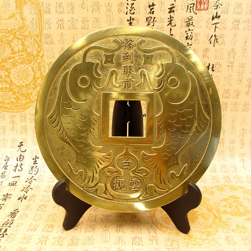 銅器 鎏金 鎮宅之宝招財 聚宝盆 鎮宅辟邪 開運風水 工芸品