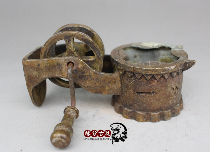 古玩古老皮殻真鍮墨斗銅器工芸品木工線器虎頭墨斗 古玩古老皮殻真鍮墨斗銅器工芸品木工線器虎頭墨斗