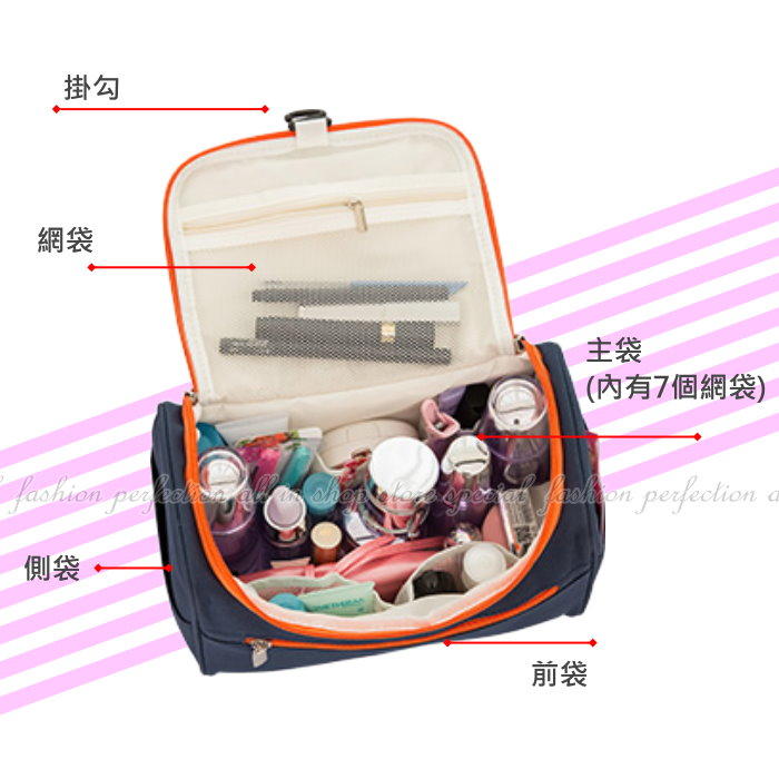 旅行洗漱包 大容量旅行盥洗包 收納包 手提化妝包【GF160】 123便利屋