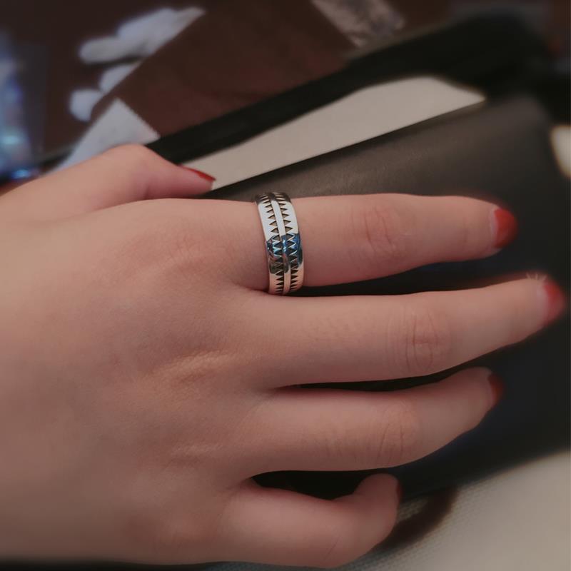 高橋盾鋸齒戒指高橋吾郎風格S925純銀戒子網紅復古情侶個性指環潮| 銀