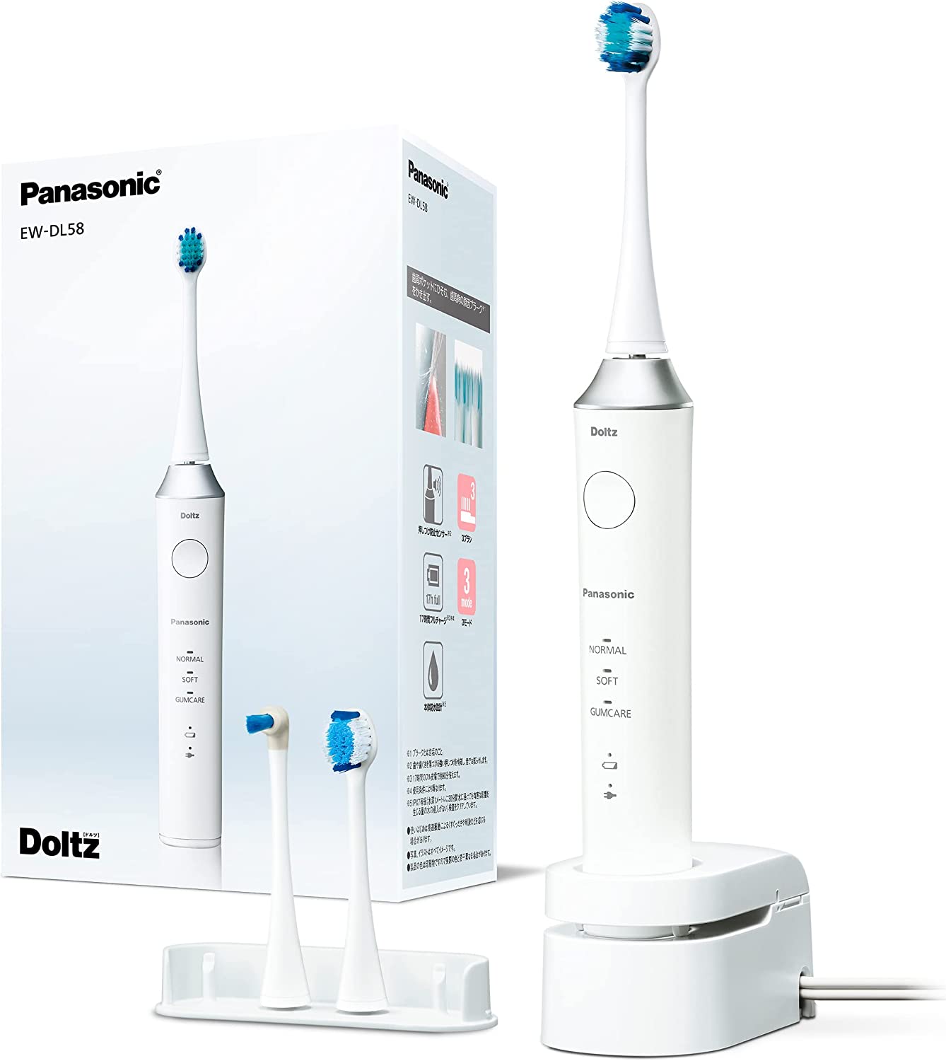 日本公司貨一年保固日本製國際牌PANASONIC EW-DL58 電動牙刷音波震動國際電壓充電式極細毛刷頭牙齦護理EW-DL57 的新款2022年式|