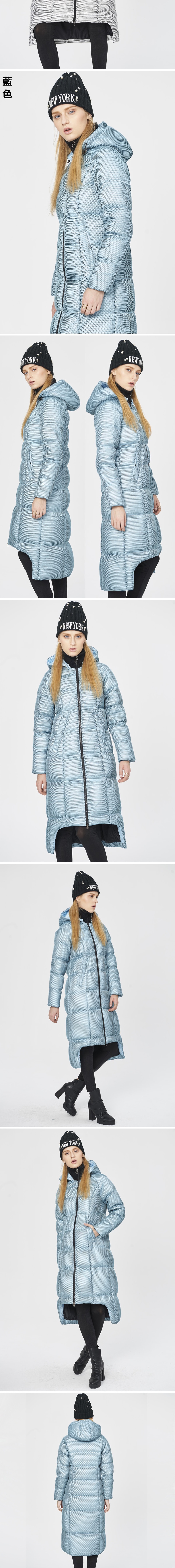 羽絨夾克-連帽冬季防寒保暖長款女外套