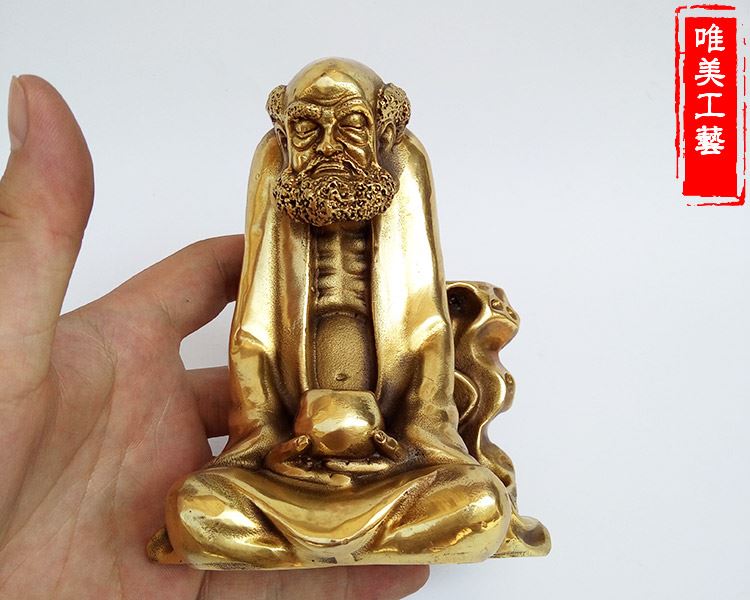 吉祥純銅達摩祖師擺件大號達摩祖師銅像風水銅器菩提達摩祖師| 協貿國際