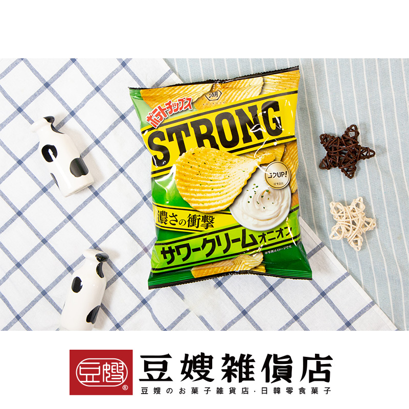 【豆嫂】日本零食 湖池屋 超濃厚STRONG厚切薯片(56g)