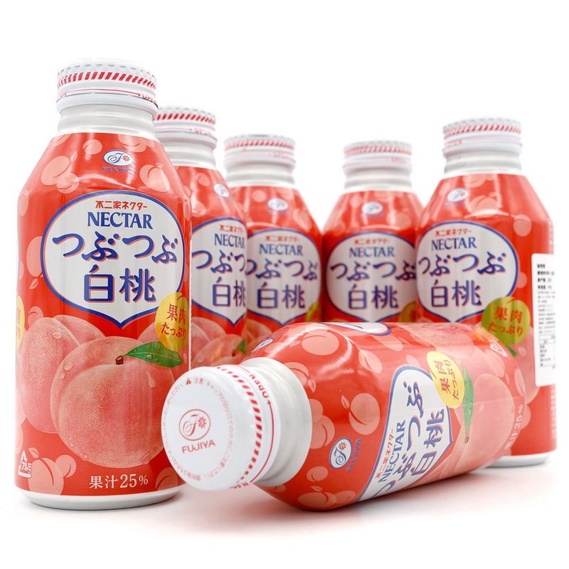 FUJIYA不二家】NECTAR顆粒白桃果汁含果肉380ml 桃感豐富果汁含量25 