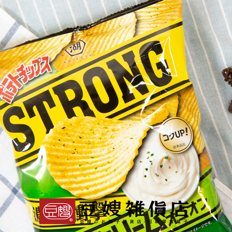 【豆嫂】日本零食 湖池屋 超濃厚STRONG厚切薯片(56g)