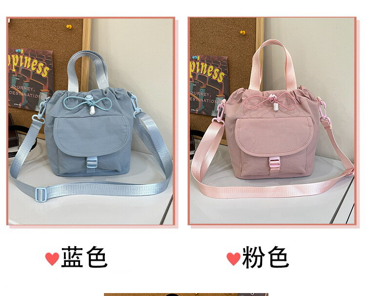 包包女新款韓國小眾秋季輕便休閒斜後背包尼龍百搭通勤單肩包手拎 包/箱/袋 錢包/小包 3
