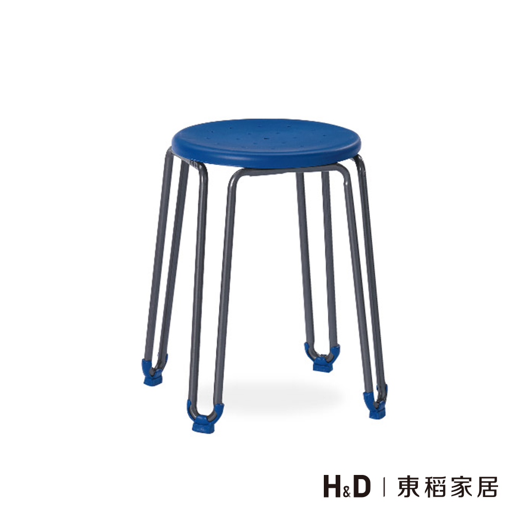 英國藍造型圓椅凳