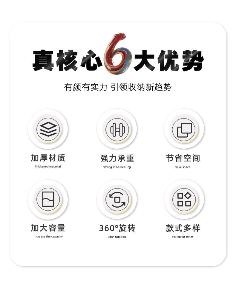 廚房調料收納置物架壁掛旋轉多功能調味品整理神器檯面轉角儲物櫃 廚房/烹飪用品 碗盤架/杯架/廚房雜物架 3