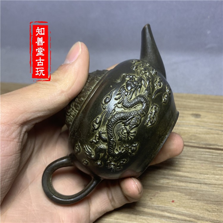 清乾隆款 銅製茶壺 煎茶道具 古銅壺 在銘 銅茶壺清代的價格推薦- 2026